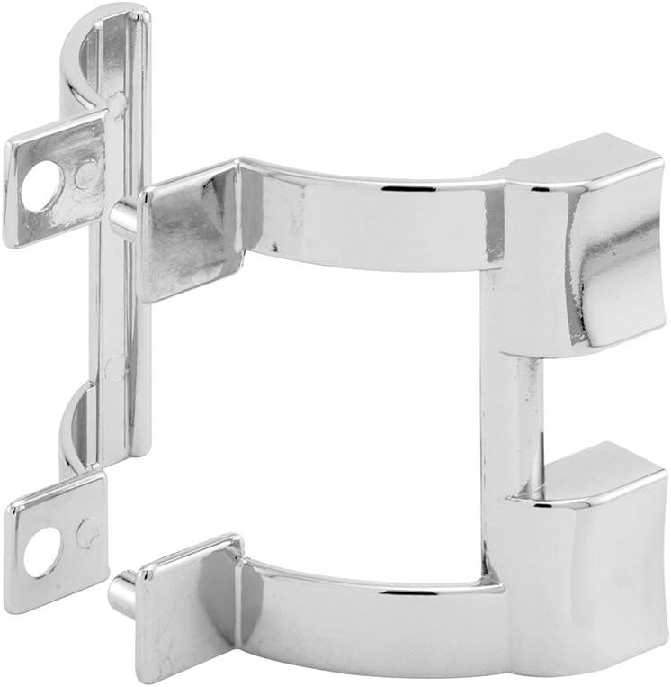 Diecast Shower Door Handle Set for Shower Doors or Tub Enclosure, 2 Hole Center, Chrome (1 Set)