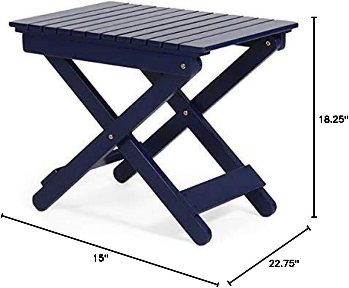 Christopher Knight Home Daphne Outdoor Folding Side Table, Navy Blue