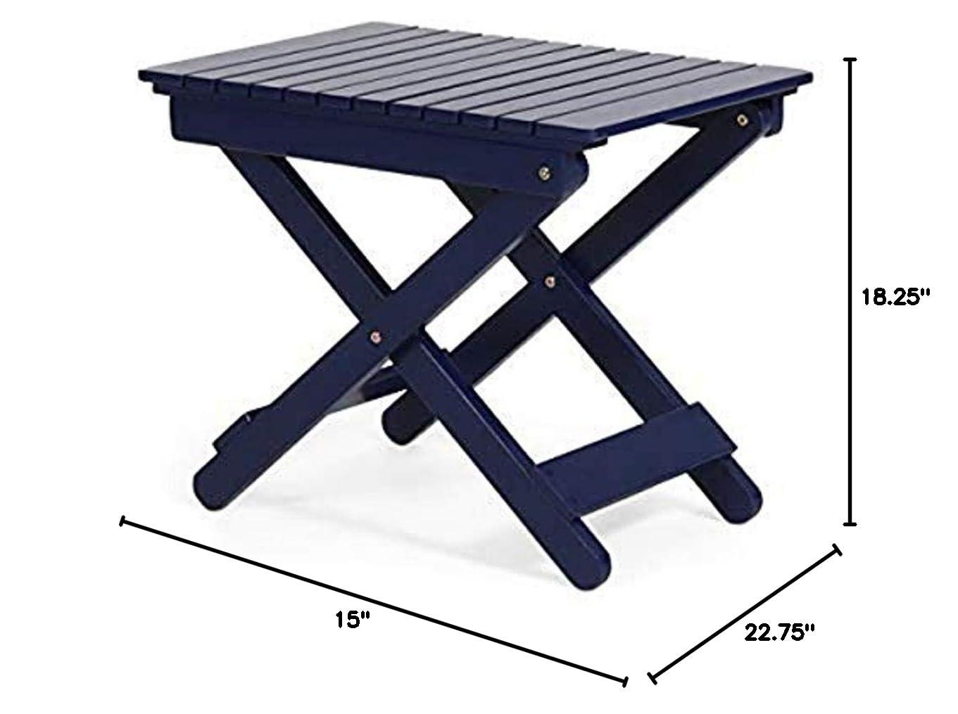 Christopher Knight Home Daphne Outdoor Folding Side Table, Navy Blue