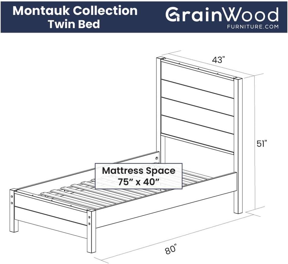 Montauk Solid Wood Panel Bed