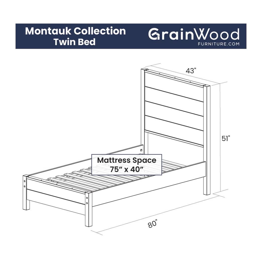 Montauk Solid Wood Panel Bed