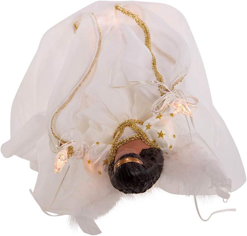 UL 10-Light Black Angel Tree Topper