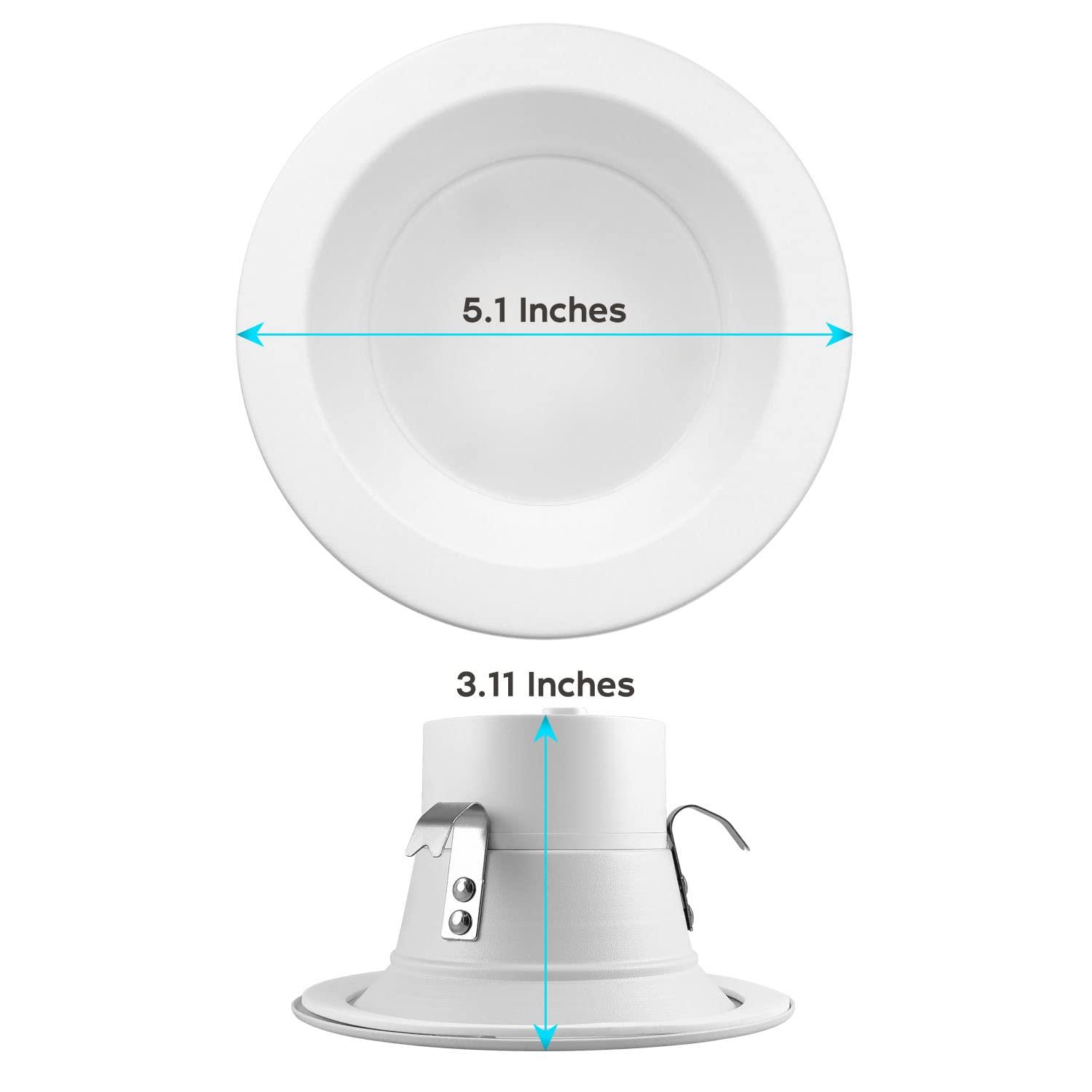 4" High Output Selectable CCT Remodel IC LED Retrofit Recessed Can Light