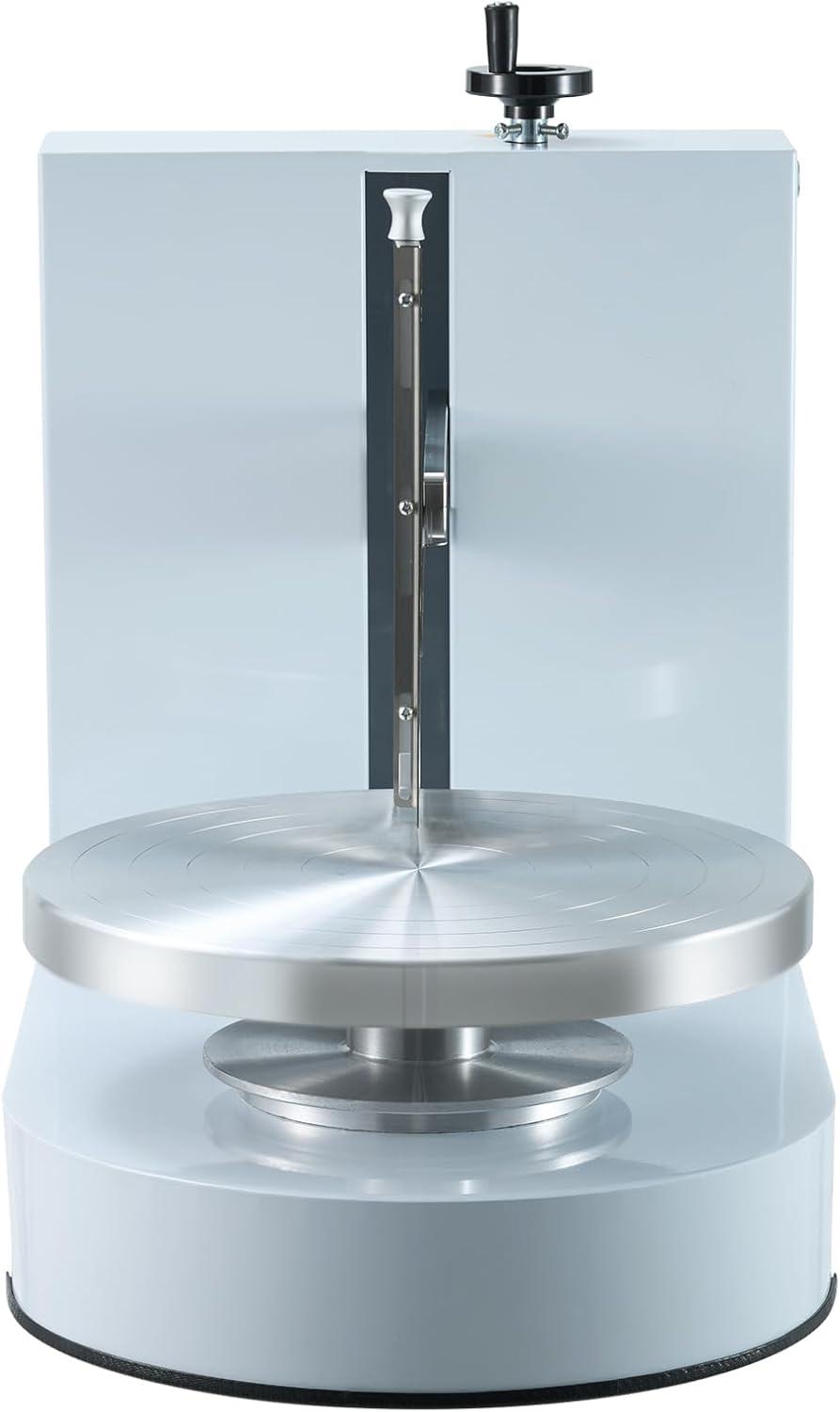 White Stainless Steel Cake Decorating Machine with Adjustable Turntable