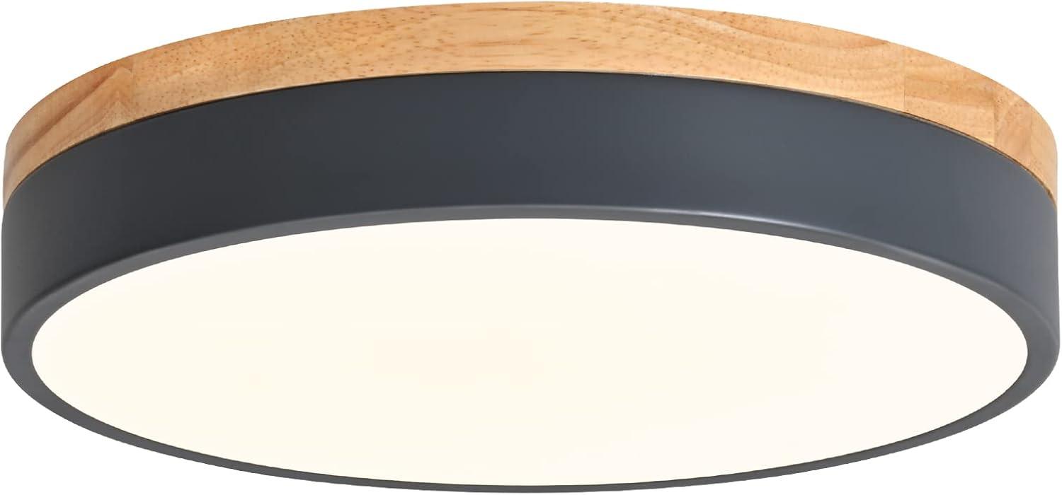 2700K-6000K Round Wood Flush Mount Ceiling Light Fixtures