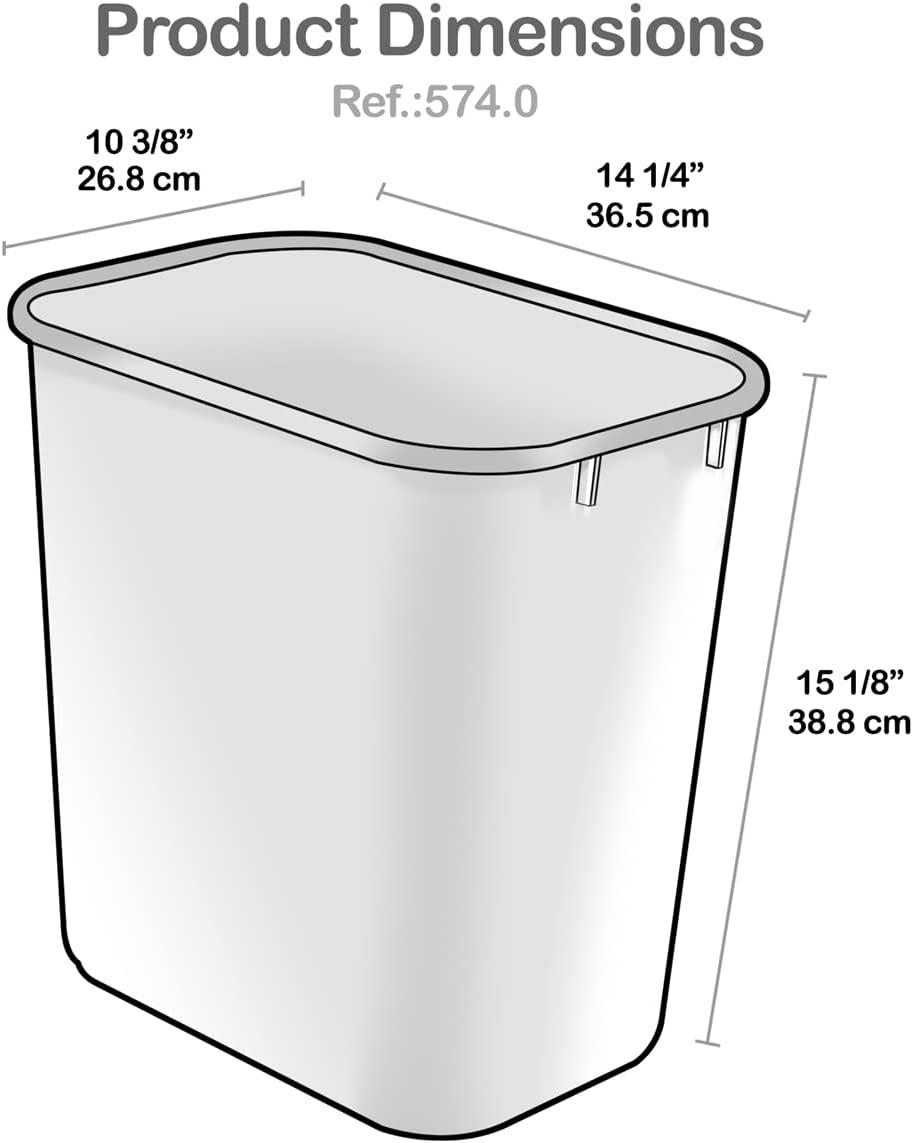 Acrimet Wastebasket Bin for Recycling 27QT (Plastic) (Blue Yellow Red Green) (Set of 4)