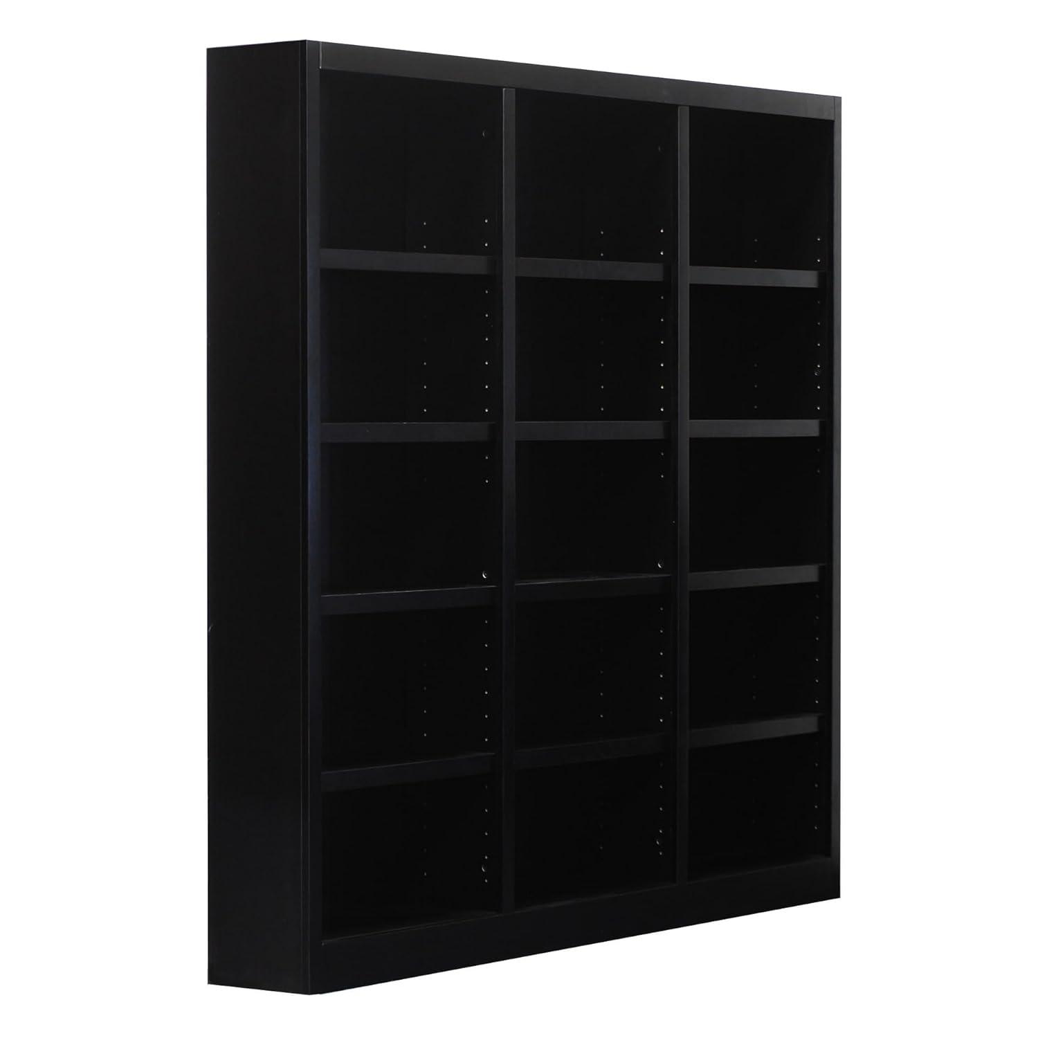 Winston Porter Flannagan Triple Wide Wood Bookcase, 15 Bookshelf, 72 inch Tall Storage and Display Bookshelf for Home Office and Living Room
