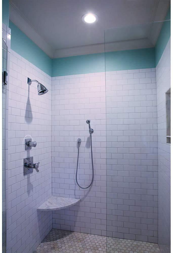 Halo Matte White 6 in. W Glass LED Shower Lens/Trim 60 W