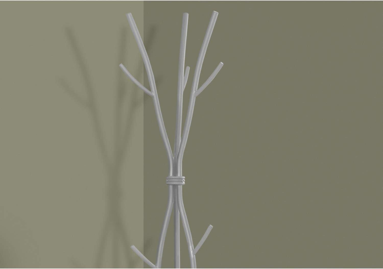 Zipcode Design™ 74"H Bedroom Coat Rack Metal Hall Tree Freestanding 11 Hooks Coat Rack Umbrella Stand