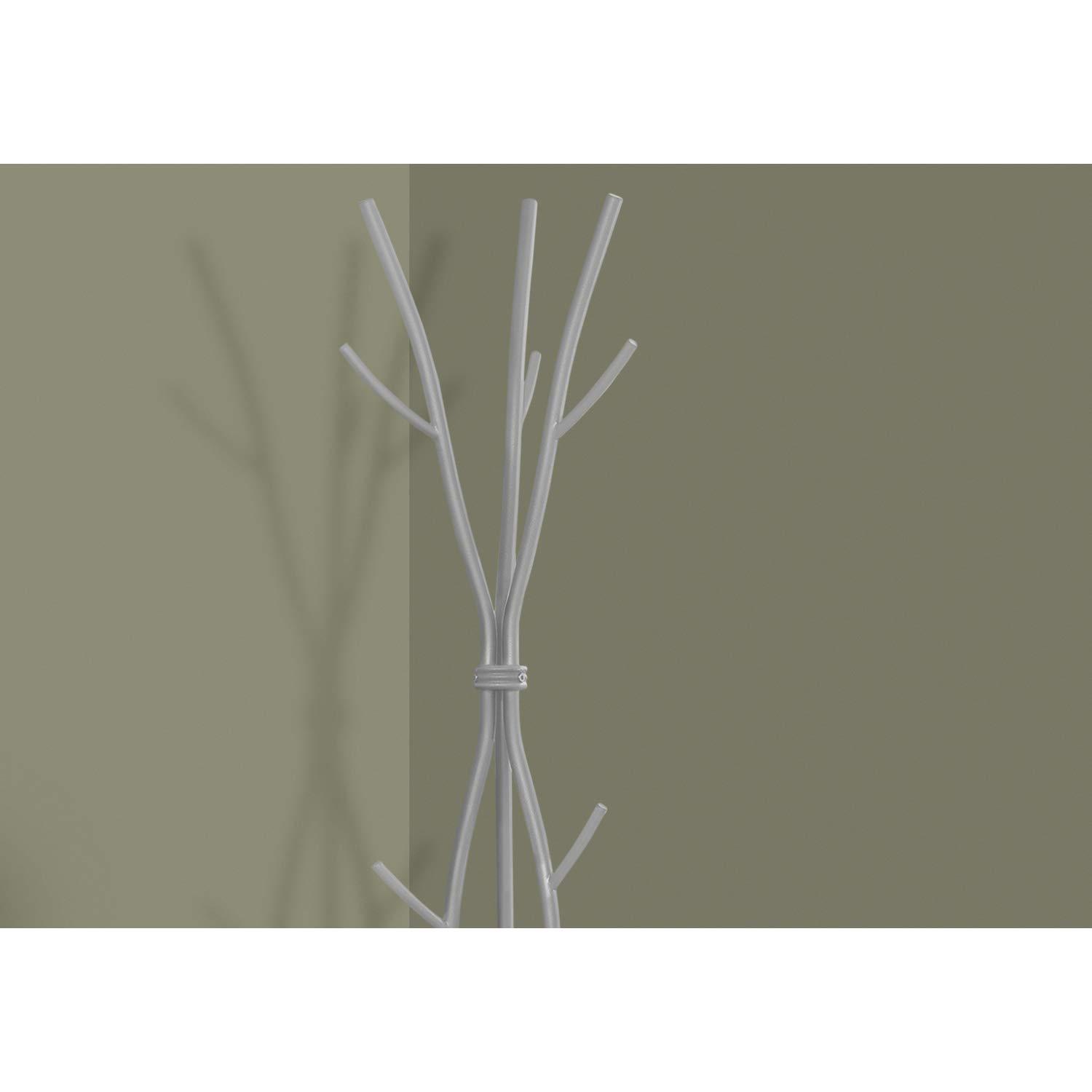 Zipcode Design™ 74"H Bedroom Coat Rack Metal Hall Tree Freestanding 11 Hooks Coat Rack Umbrella Stand