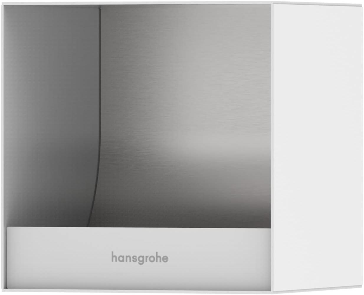 Matte White Stainless Steel Recessed Toilet Paper Holder 6"x 6"x 5.5"