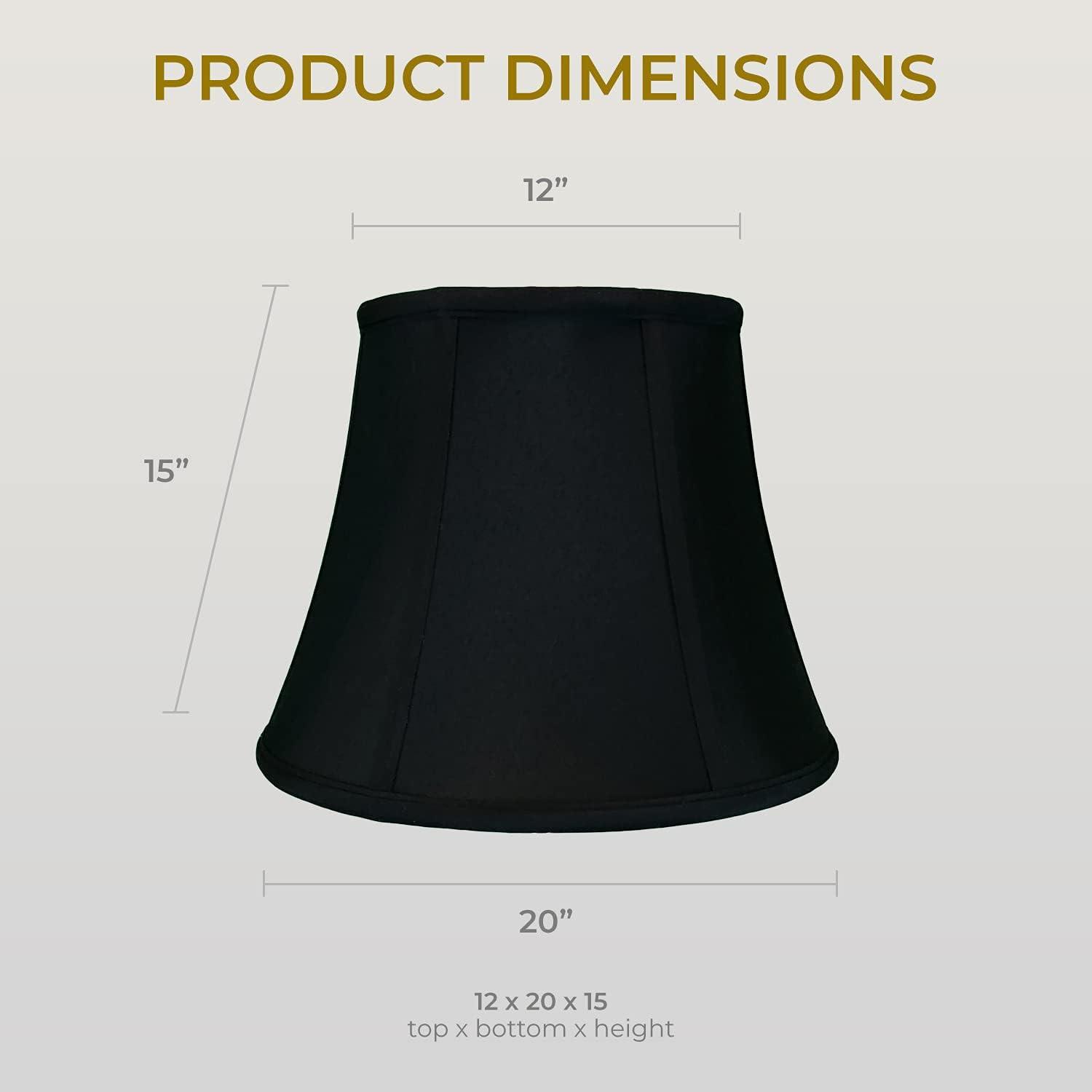 Royal Designs 20" Modified Bell Lamp Shade Black