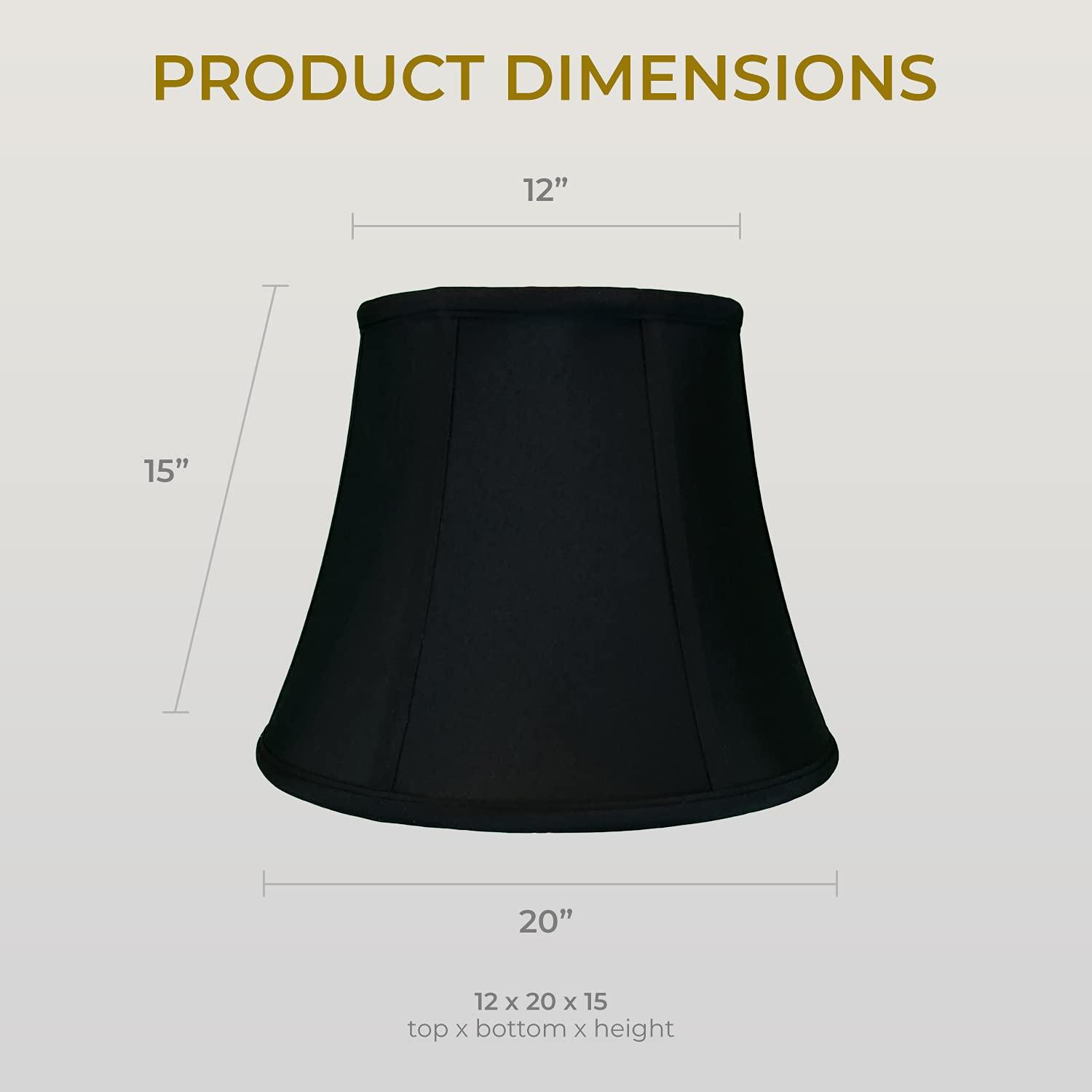 Royal Designs 20" Modified Bell Lamp Shade Black