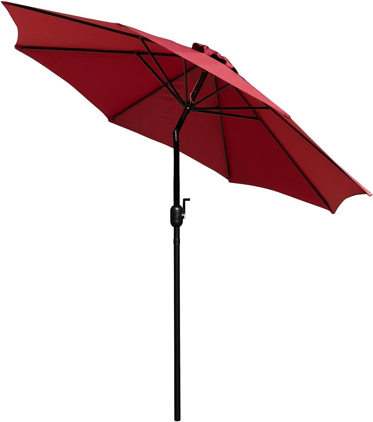 Flash Furniture Kona 9 FT Round Umbrella with 1.5" Diameter Aluminum Pole with Crank and Tilt Function