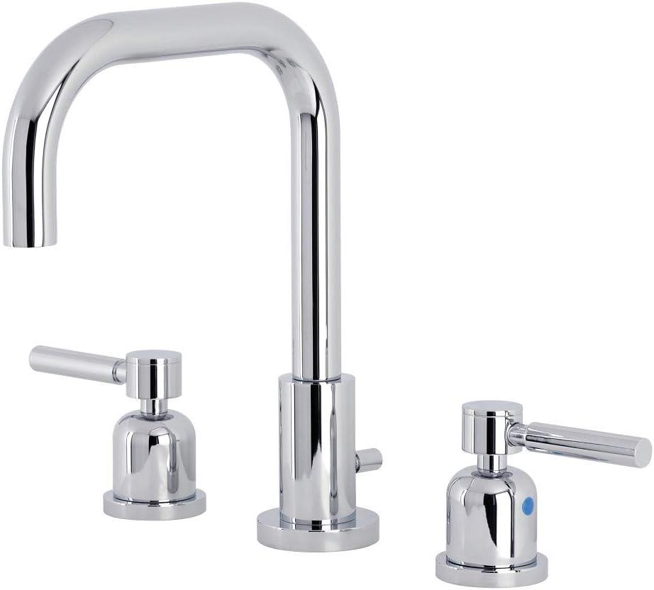 Kingston Brass FSC8931DL Kingston Brass Concord Two-Handle 3-Hole Deck Mount Widespread Bathroom Faucet with Brass Pop-Up Drain