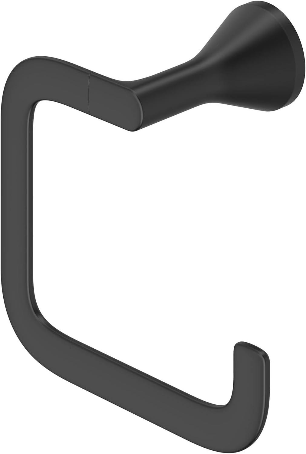 Matte Black Metal Wall Mounted Towel Ring