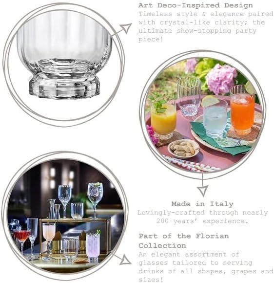 Bormioli Rocco Florian 12.6oz. Drinking Glass Set (Set of 4)