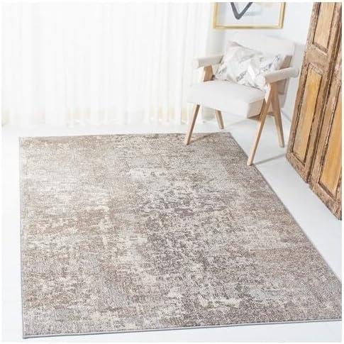 Gray and Beige Rectangular Flat Woven Area Rug