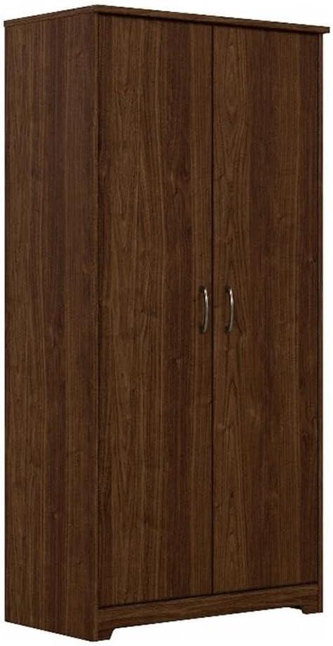 Bush Furniture Cabot Kitchen Pantry Cabinet in Modern Walnut - Engineered Wood