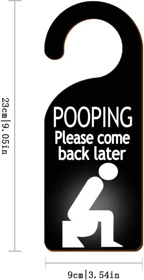 Graphics and More Pooping Please Come Back Later Plastic Door Knob Hanger Sign