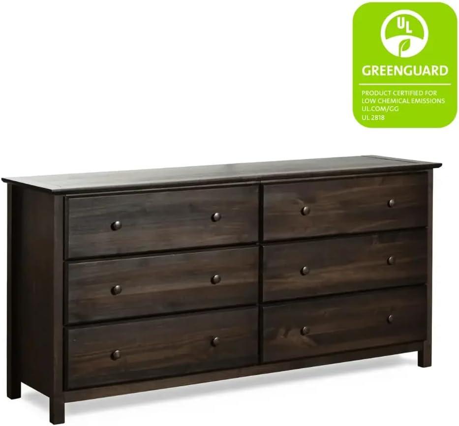 Shaker Solid Wood 63.75'' W 6 - Drawer Dresser