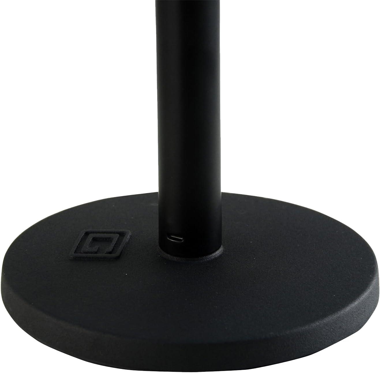 Black Steel Desktop Microphone Stand with Round Base