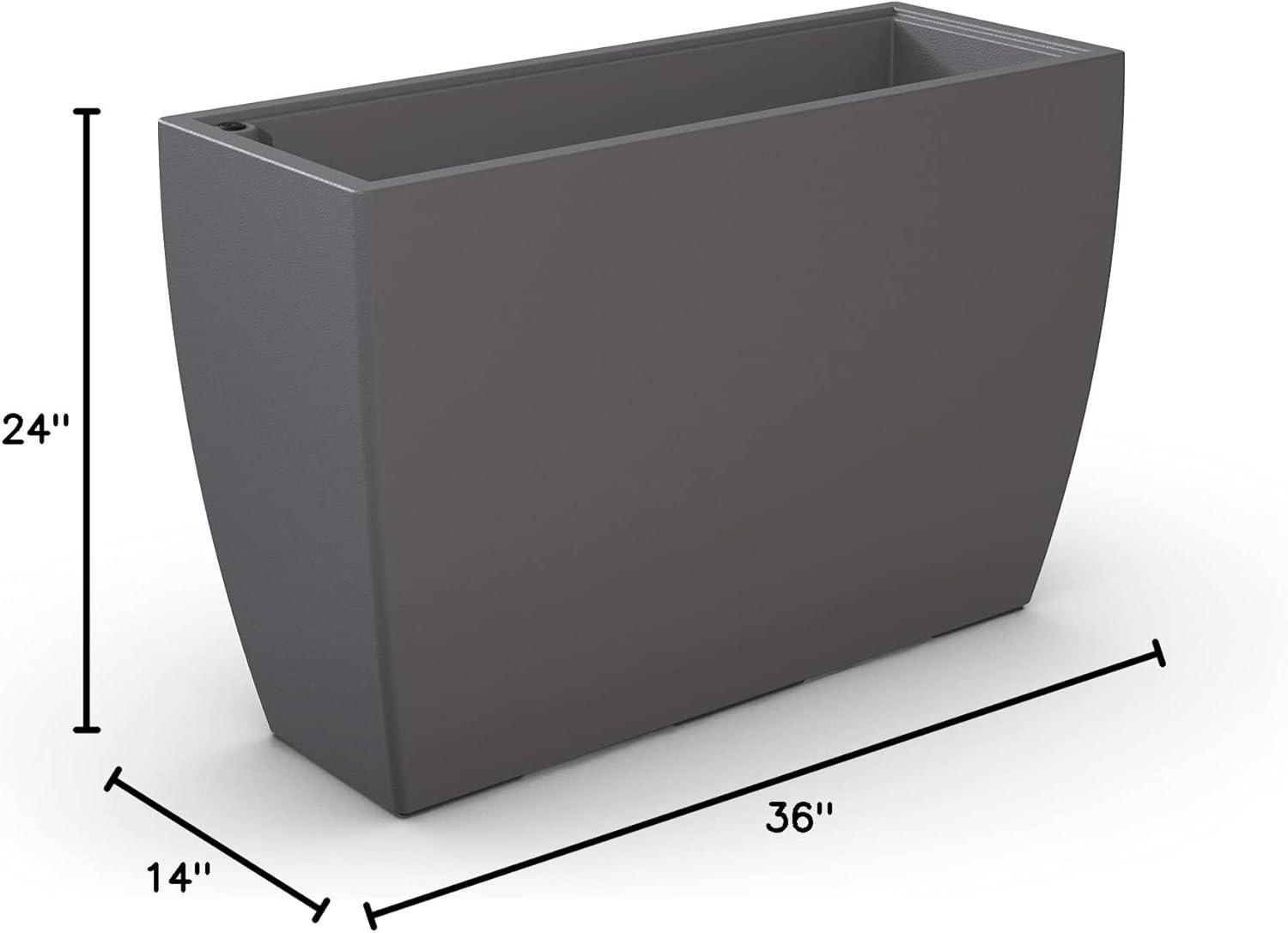 Self-Watering 36" Trough Resin Pot Planter