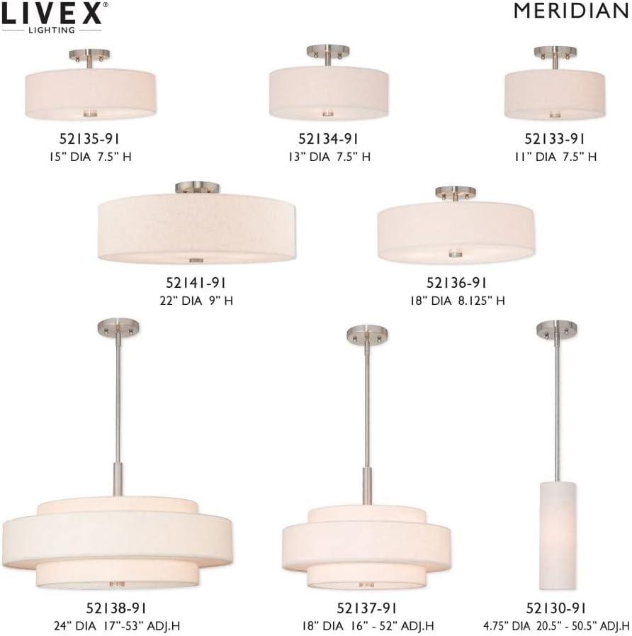 Livex Lighting Meridian 5 - Light Semi-Flush Mount in  English Bronze