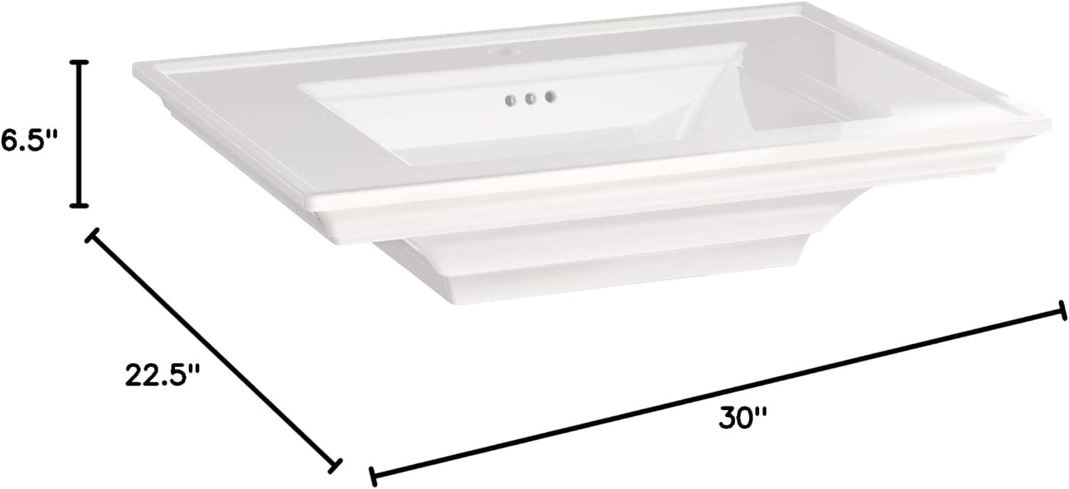 American Standard Town Square S 22.5'' Ceramic Rectangular Bathroom Sink with Overflow