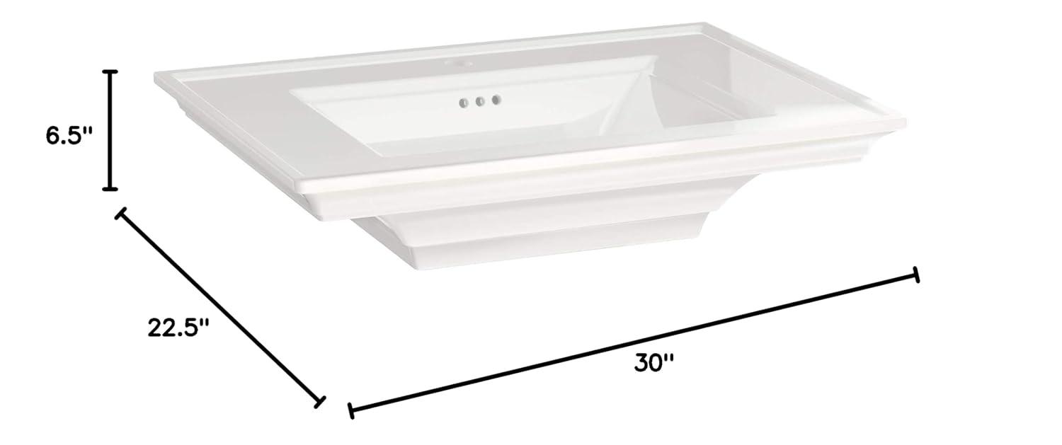 American Standard Town Square S 22.5'' Ceramic Rectangular Bathroom Sink with Overflow