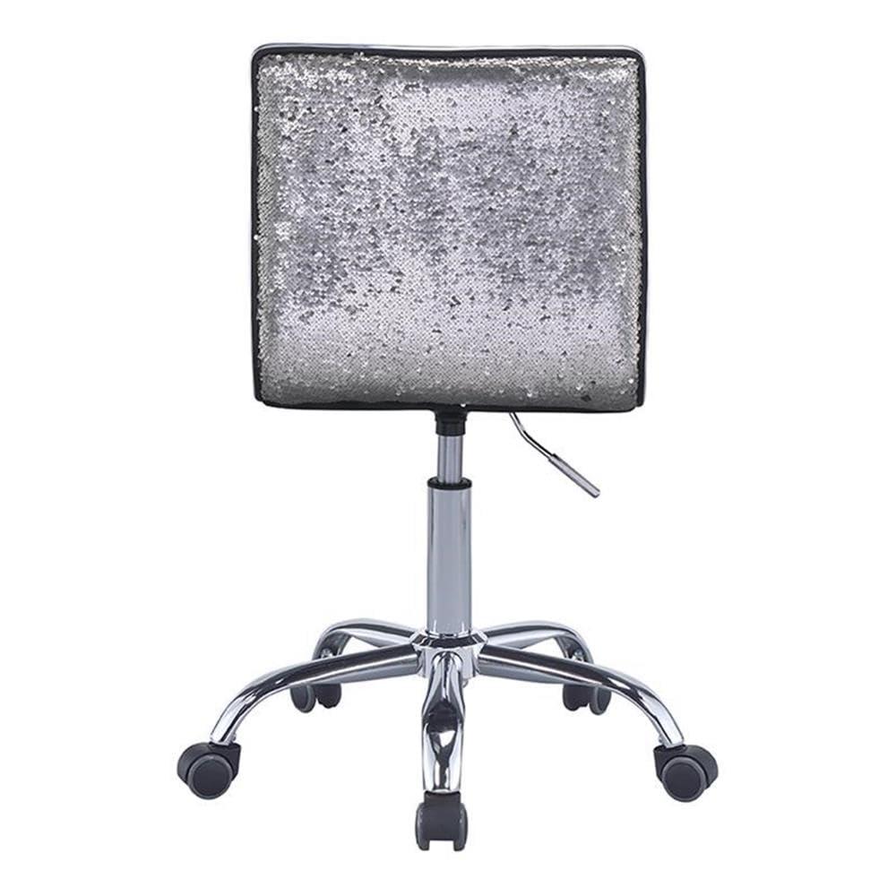 ACME Alessio Office Chair in Silver and Chrome