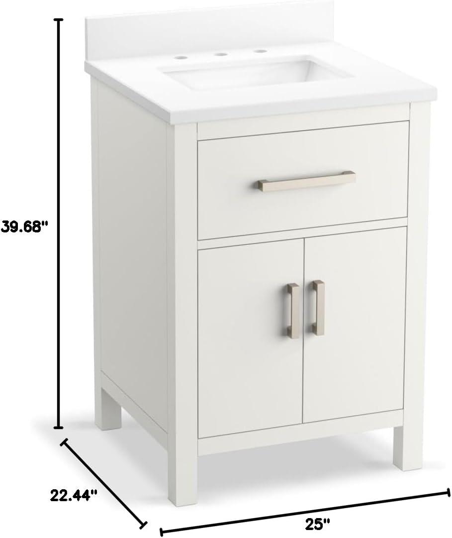 Kresla 24 In. Bathroom Vanity Cabinet With Sink And Quartz Top