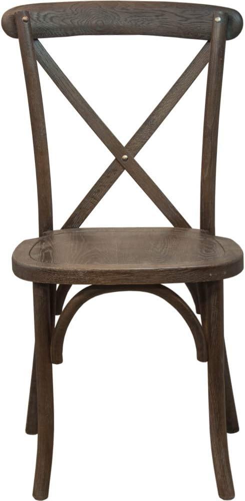 Emma and Oliver 2-pack Medium Natural With White Grain X-Back Chair