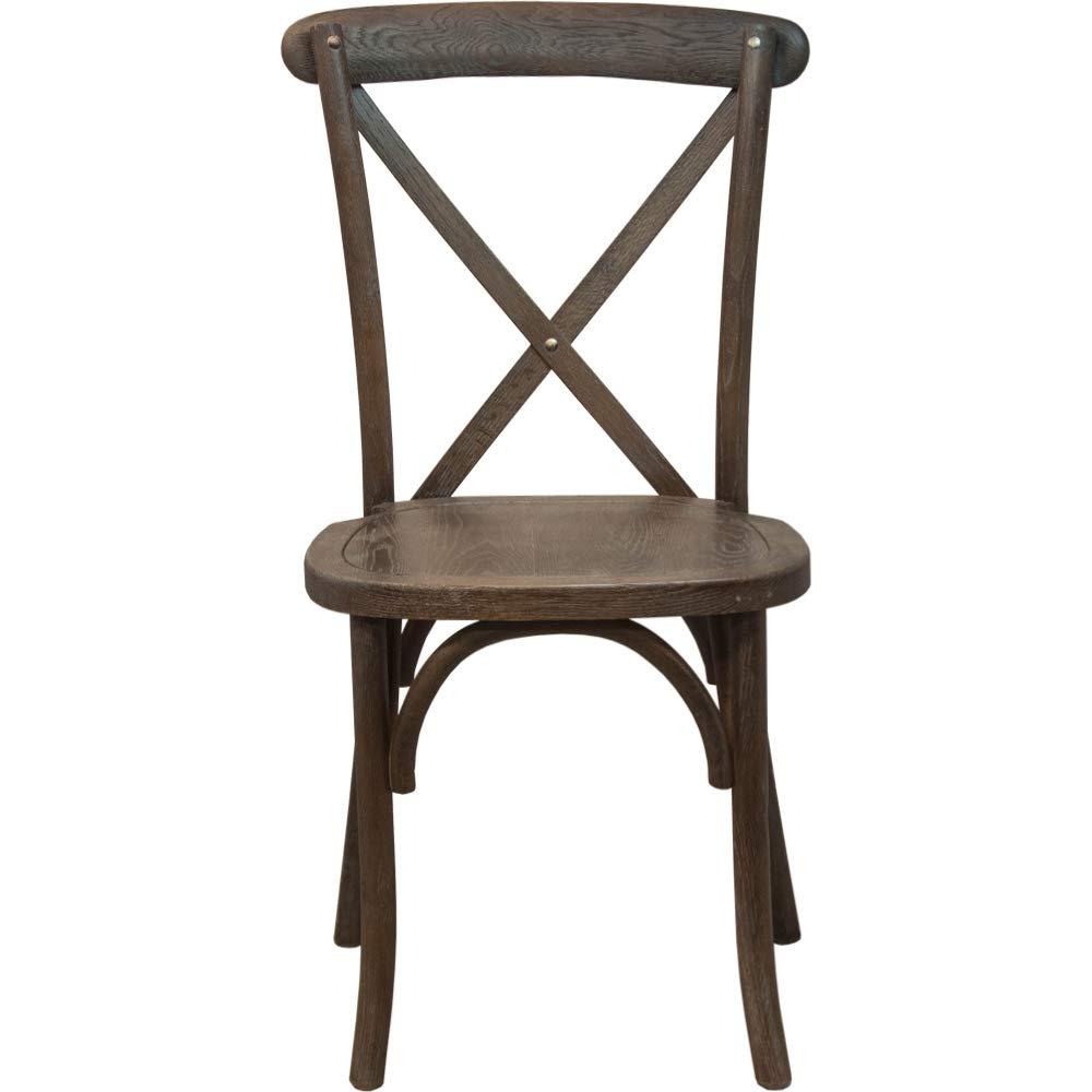 Emma and Oliver 2-pack Medium Natural With White Grain X-Back Chair