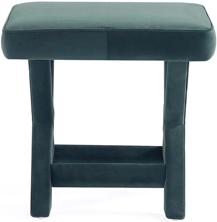 Manhattan Comfort Abigail Velvet Upholstered Ottoman