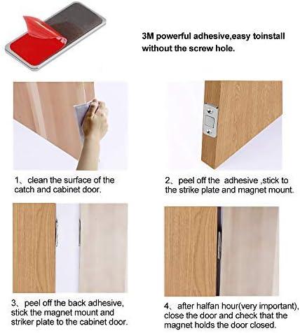 Ultra Thin Stainless Steel Magnetic Door Catch Set