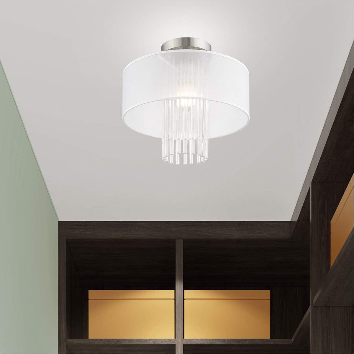 Livex Lighting Alexis 1 - Light Flush Mount in  Brushed Nickel