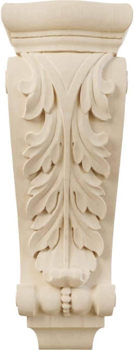 Large Acanthus Pilaster Rubberwood Corbel, 20" Height