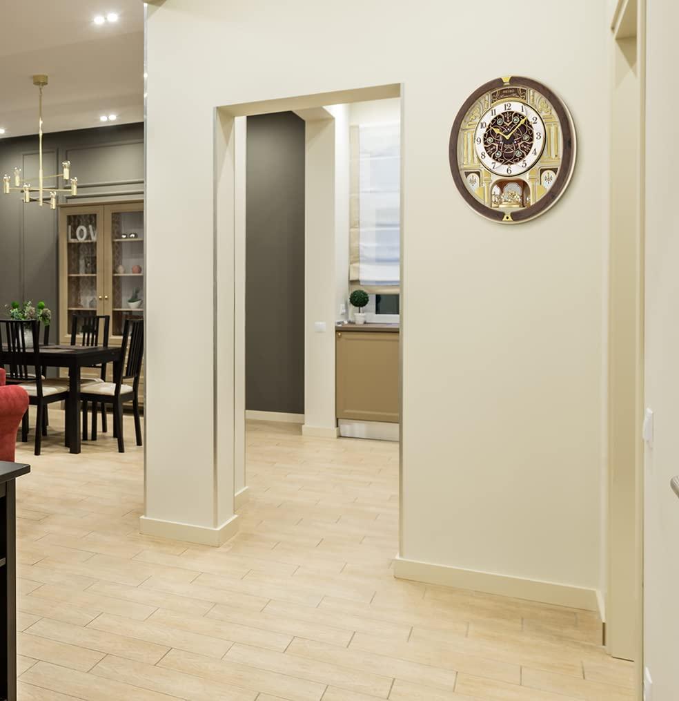 Seiko Melodies in Motion Wall Clock, Golden Chandelier