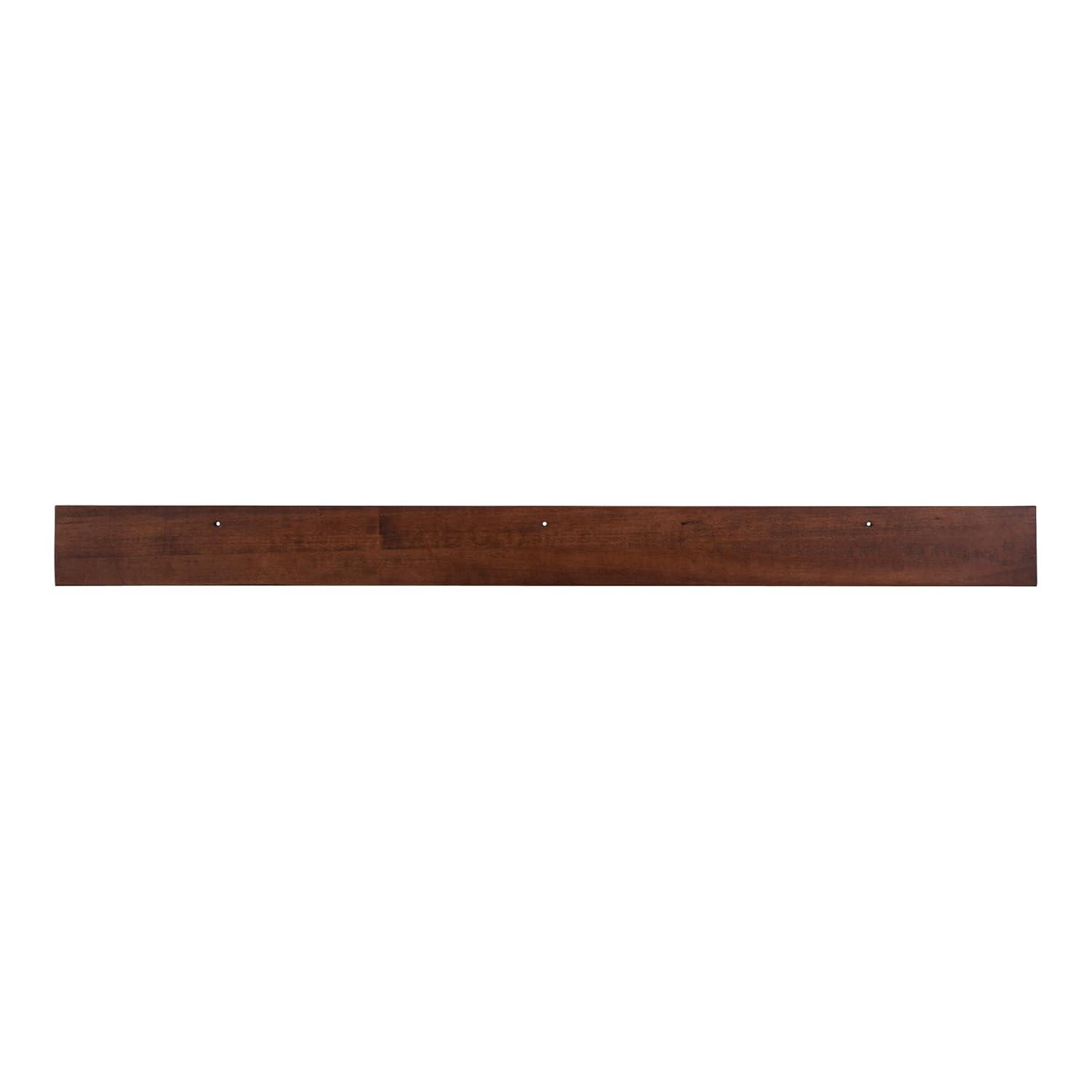 Kate and Laurel Wood Floating Shelf, 42" x 3.5", Walnut Brown