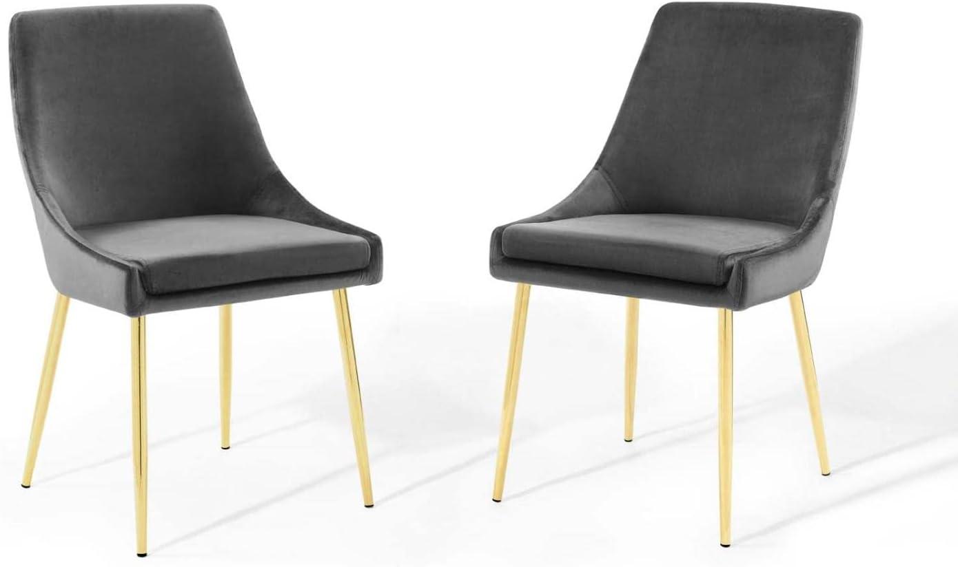 Modway Viscount Performance Velvet Dining Chairs - Set of 2