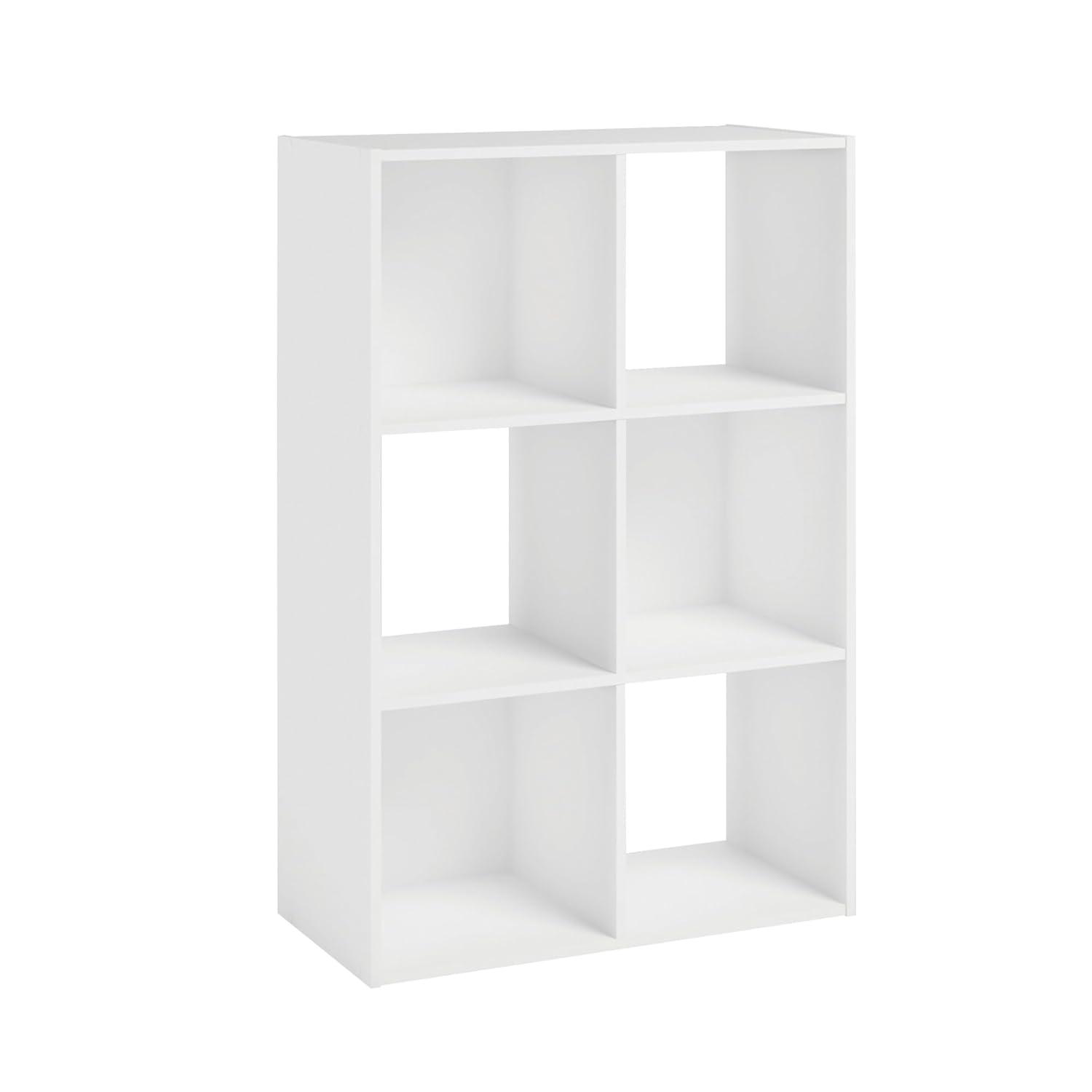 Solutions by Sauder 6-Cube Organizer Storage Cubby Unit in White, White Finish