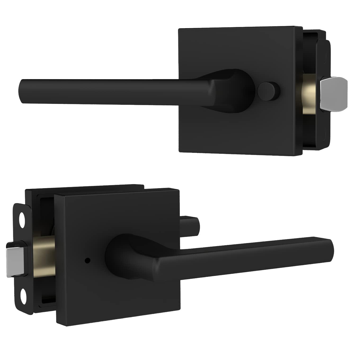 Mega Handles PRIME PRIVACY Reversible Interior Door Lever for Bedrooms, Bathroom & Hallway | Modern Stainless Door Locks