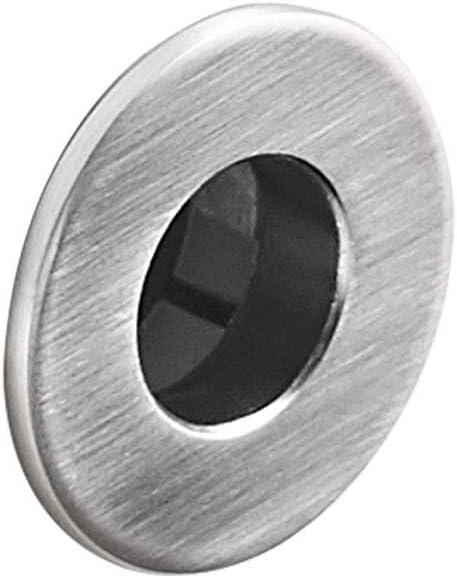 Greenspring Sink Basin Trim Overflow Cover Brass Insert In Hole Round Caps Brushed Nickel(2 Pack)