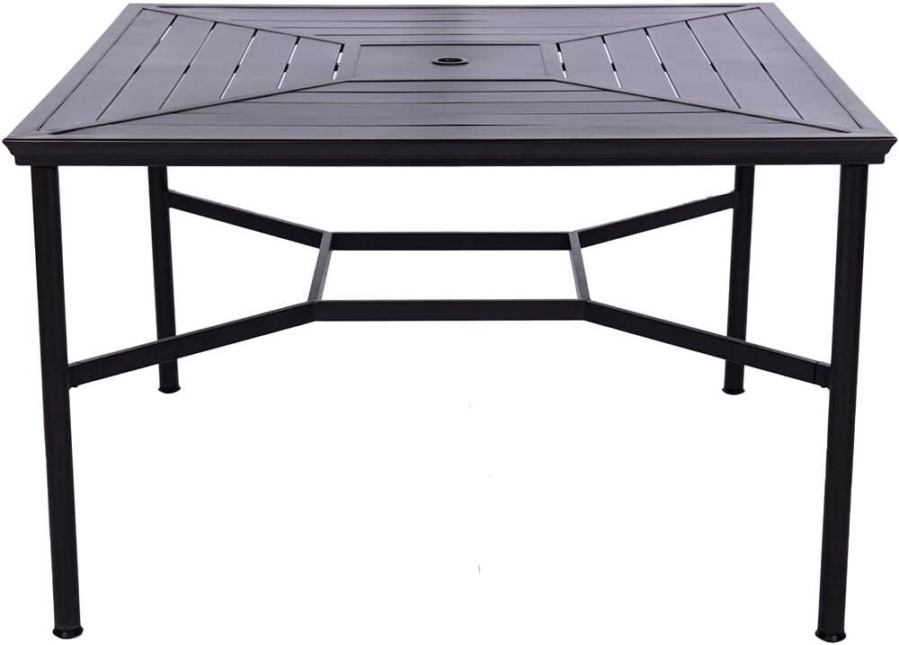 Hanover Montclair 9-Piece High-Dining Set in Ocean Blue with 8 Counter-Height Swivel Chairs and 60-Inch Square Table