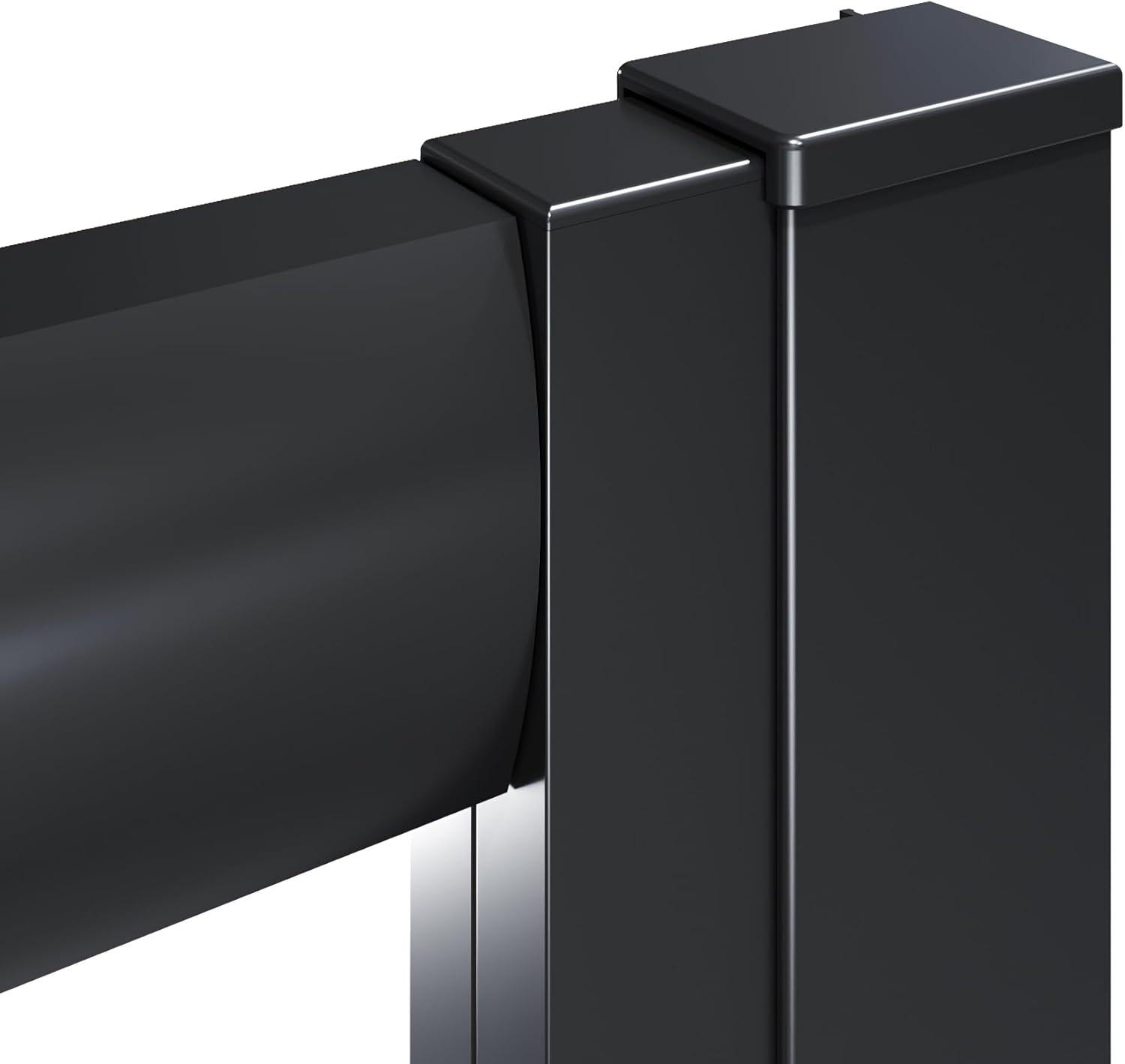 Elegant  Double Opening Sliding Shower Enclosurewith Shower Base Black Matte