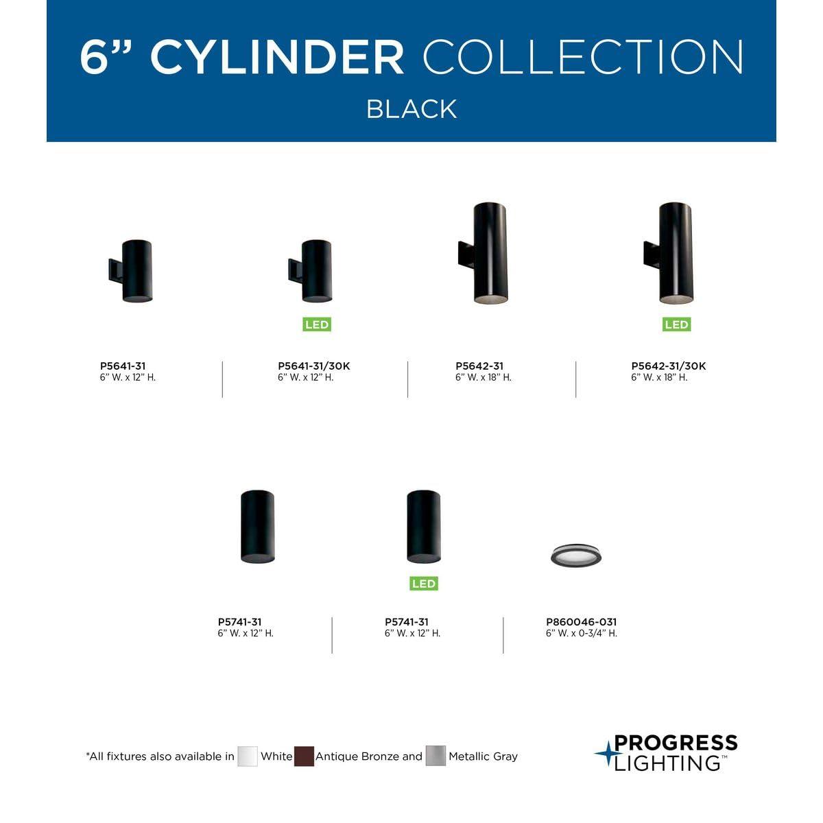 Progress Lighting, Cylinders Collection, 2-Light Wall Light, Antique Bronze, Porcelain Shade