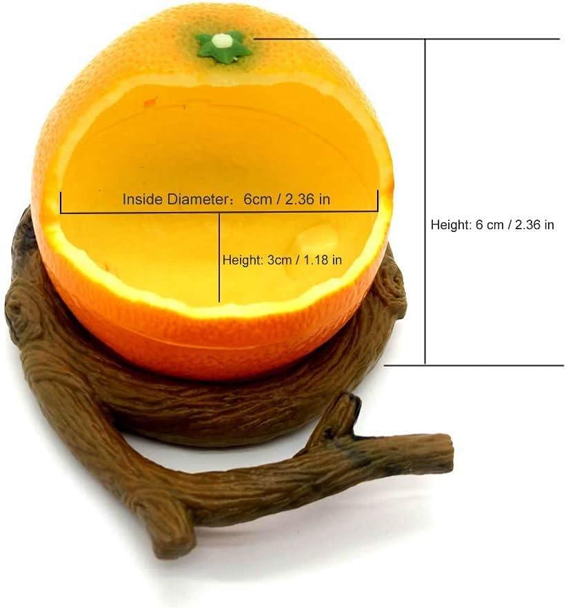 Birds Feeder Bowl,Bird Food Feeding Bowl Feed Cup for Small Parrots Cockatiels Conure Hamster Small Animal Drinking Water Container for Birds Cage Accessories,Orange