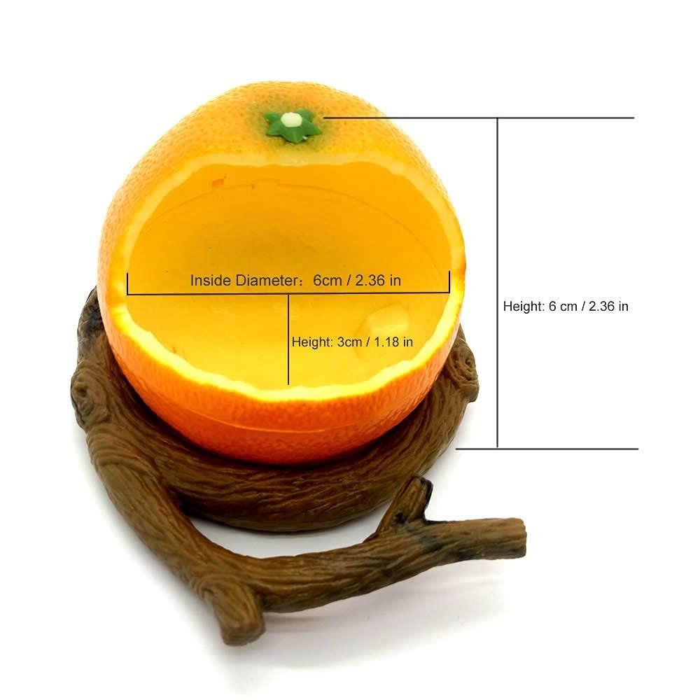 Birds Feeder Bowl,Bird Food Feeding Bowl Feed Cup for Small Parrots Cockatiels Conure Hamster Small Animal Drinking Water Container for Birds Cage Accessories,Orange