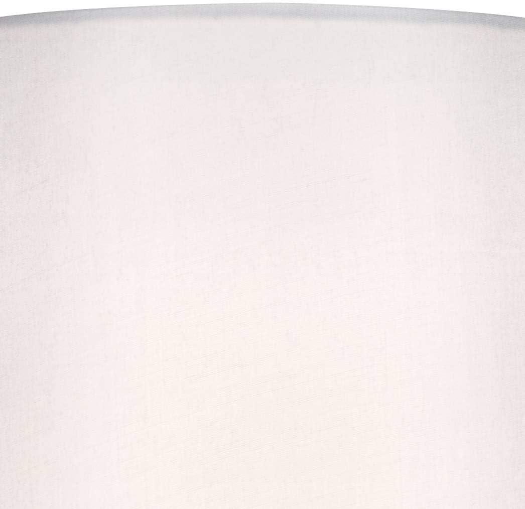 360 Lighting Evans Modern Accent Table Lamps 21" High Set of 2 Brushed Nickel Metal Teardrop White Cylinder Shade for Bedroom Living Room House Home